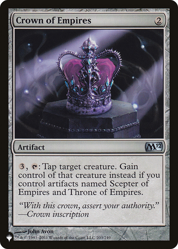 Crown of Empires (M12-203) - The List