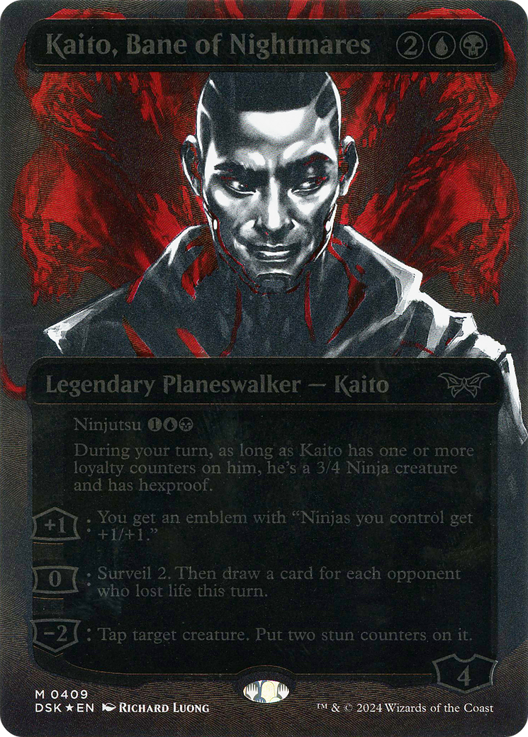 Kaito, Bane of Nightmares (Showcase) (Textured Foil) (Showcase) (409) Foil - Duskmourn: House of Horror