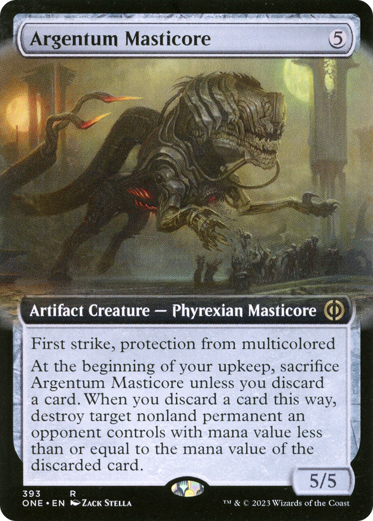 Argentum Masticore (Extended Art) (393) - Phyrexia: All Will Be One