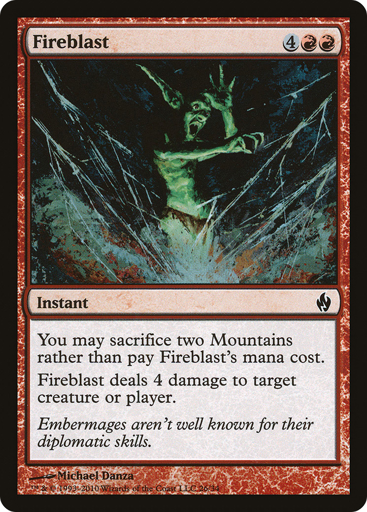 Fireblast (026) Foil - Premium Deck Series: Fire and Lightning