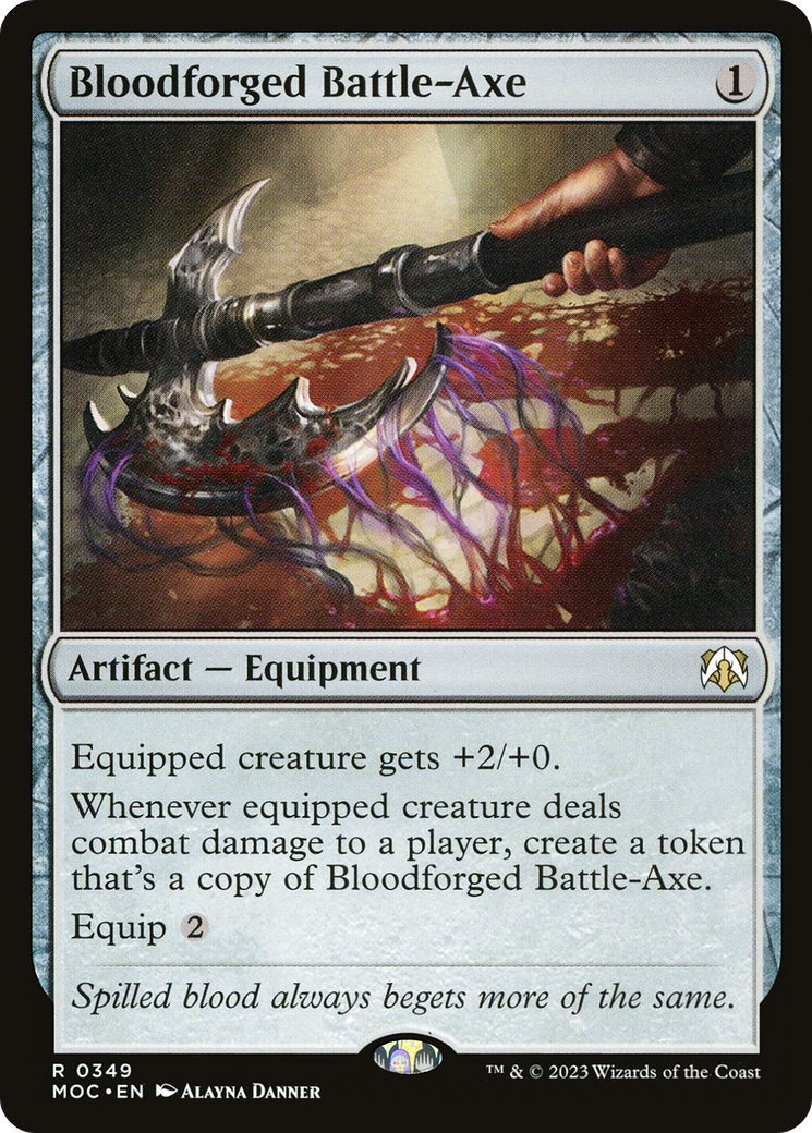 Bloodforged Battle-Axe (349) - March of the Machine Commander