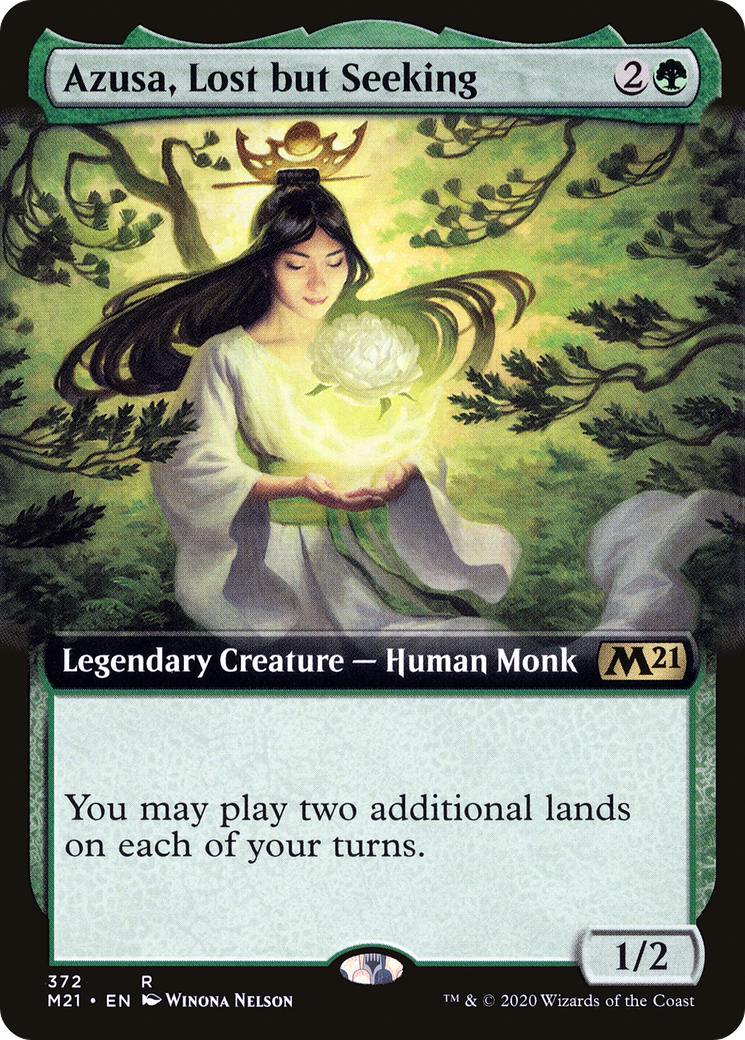 Azusa, Lost but Seeking (Extended Art) (372) Foil - Core Set 2021