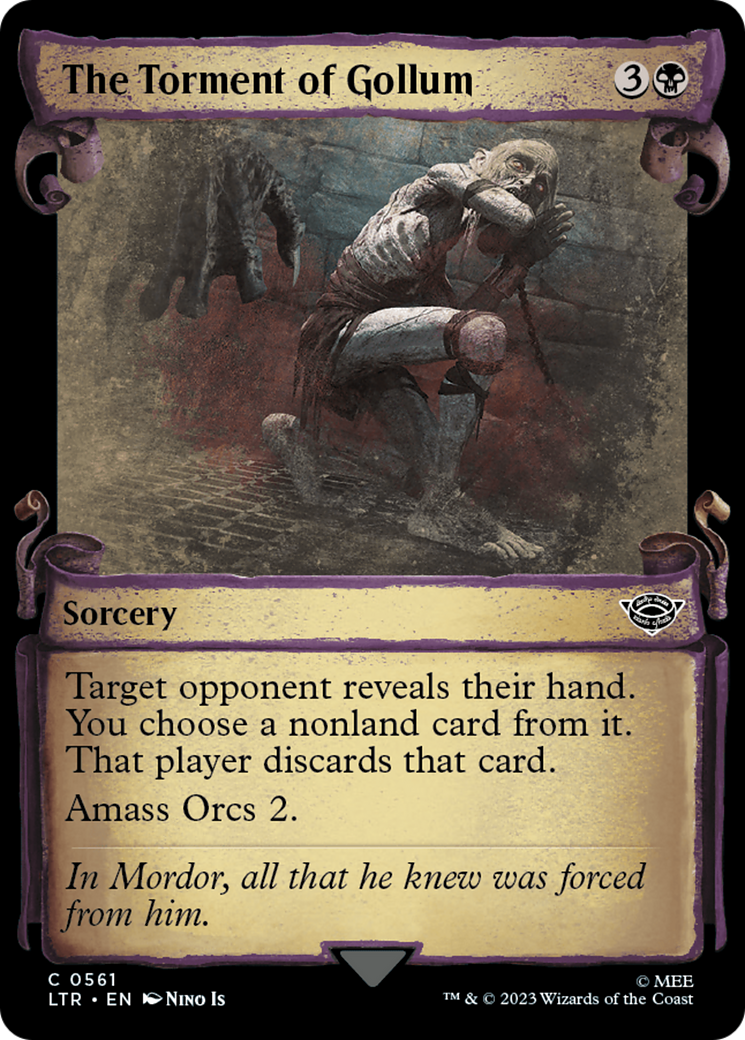 The Torment of Gollum (Showcase Scrolls) (Showcase) (561) Foil - The Lord of the Rings: Tales of Middle-earth
