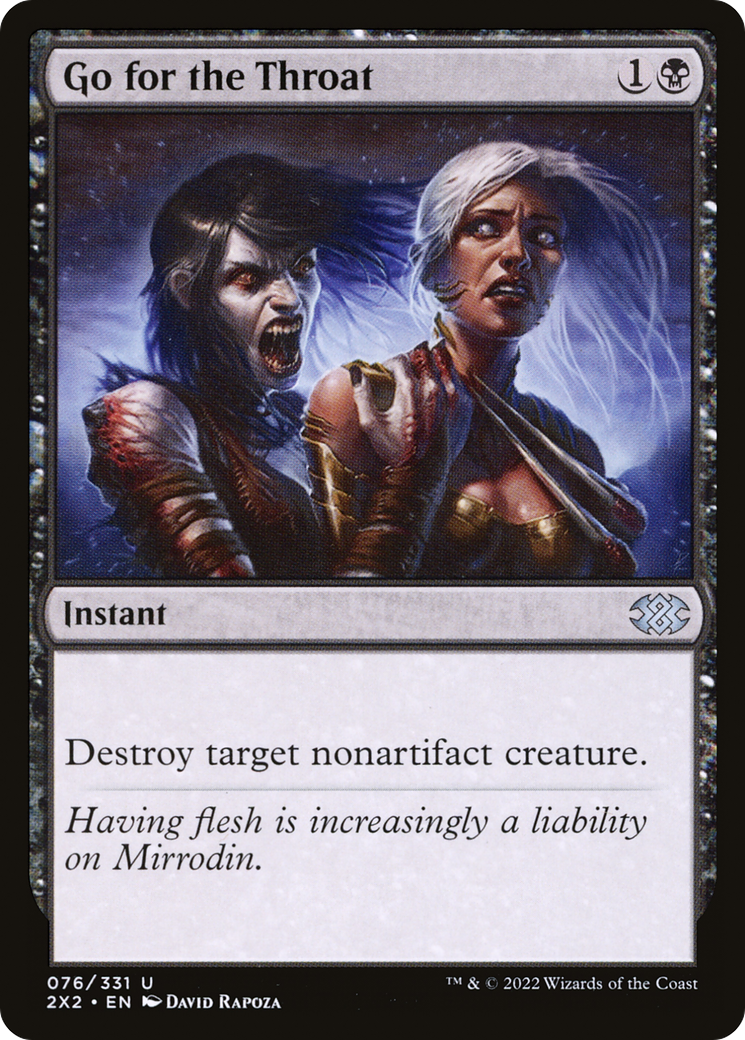 Go for the Throat (076) Foil - Double Masters 2022