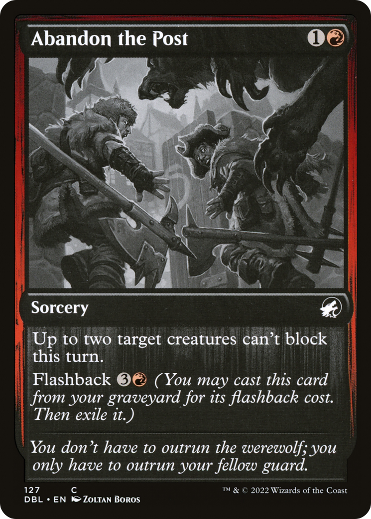 Abandon the Post (127) Foil - Innistrad: Double Feature