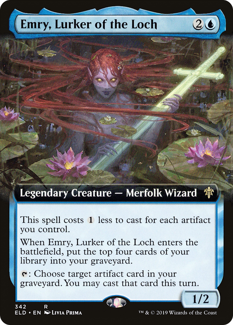 Emry, Lurker of the Loch (Extended Art) (342) - Throne of Eldraine
