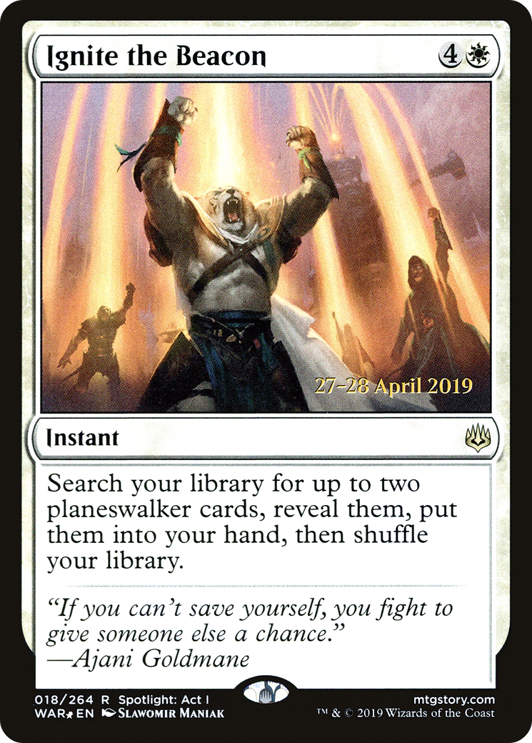 Ignite the Beacon (018) Foil - War of the Spark Promos