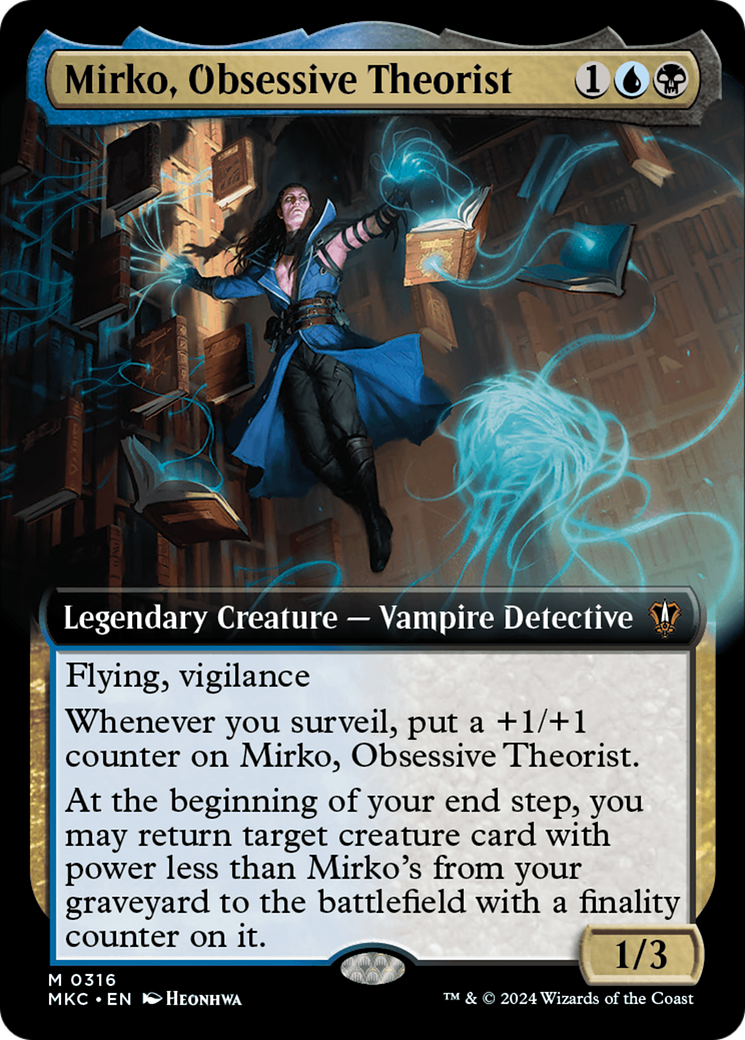 Mirko, Obsessive Theorist (Extended Art) (316) Foil - Murders at Karlov Manor Commander