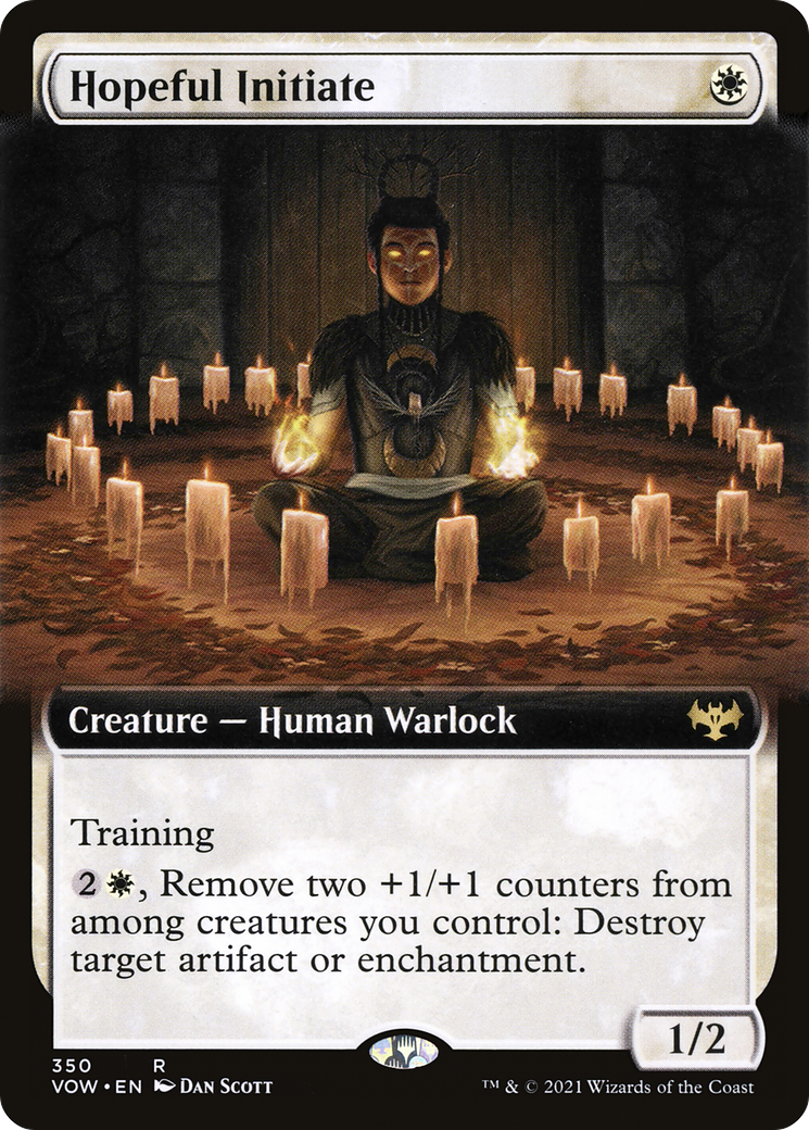 Hopeful Initiate (Extended Art) (350) Foil - Innistrad: Crimson Vow