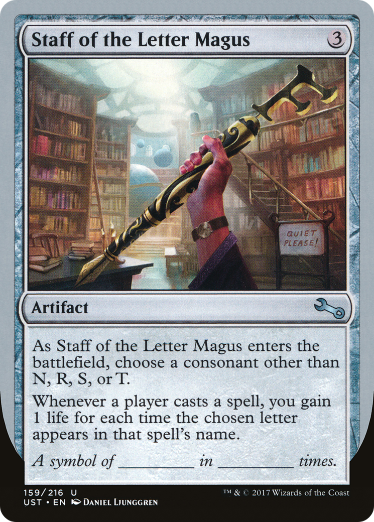 Staff of the Letter Magus (159) Foil - Unstable
