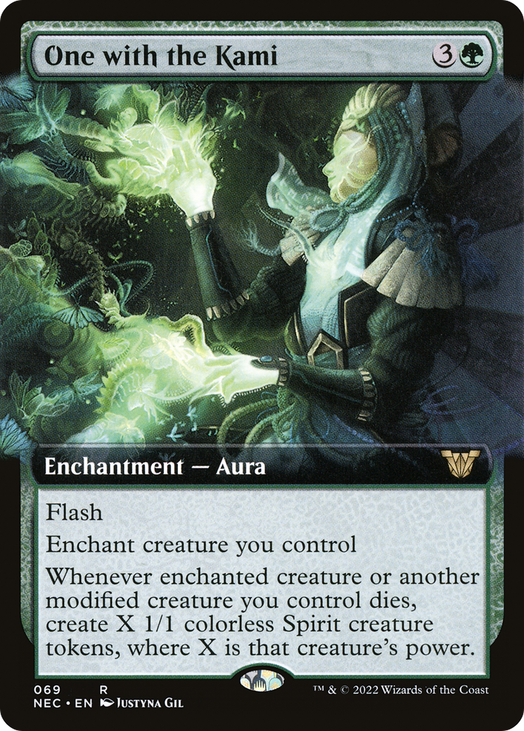 One with the Kami (Extended Art) (069) - Neon Dynasty Commander
