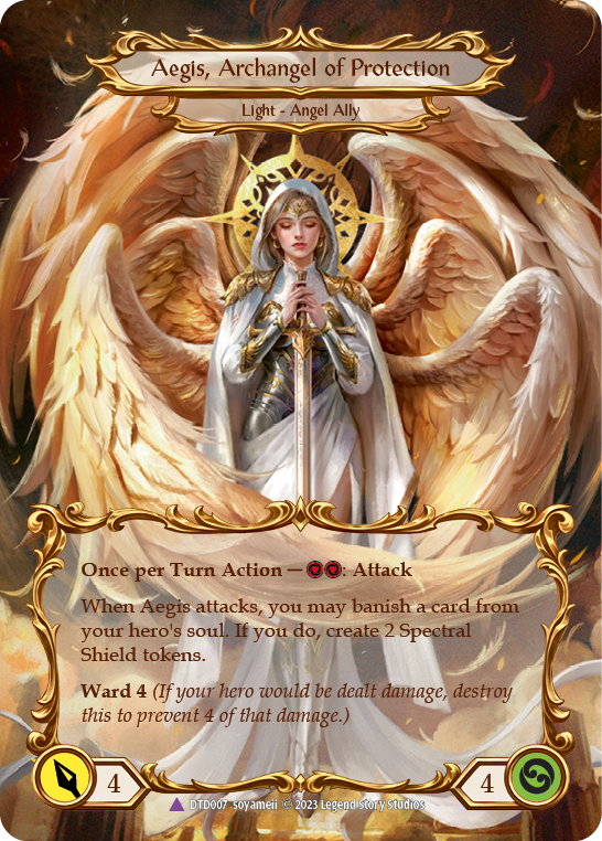 Figment of Protection // Aegis, Archangel of Protection (Marvel) (DTD007) Cold Foil - Dusk till Dawn