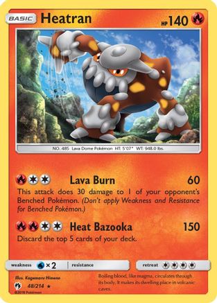 Heatran (48) Holofoil - SM Lost Thunder
