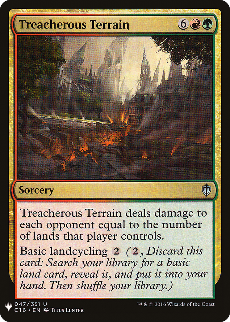 Treacherous Terrain (C16-47) - The List