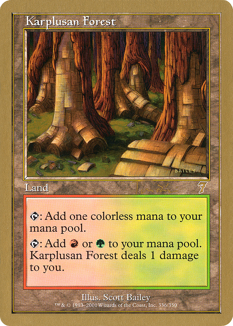Karplusan Forest - 2001 Jan Tomcani (7ED) (Retro) - World Championship Decks 2001