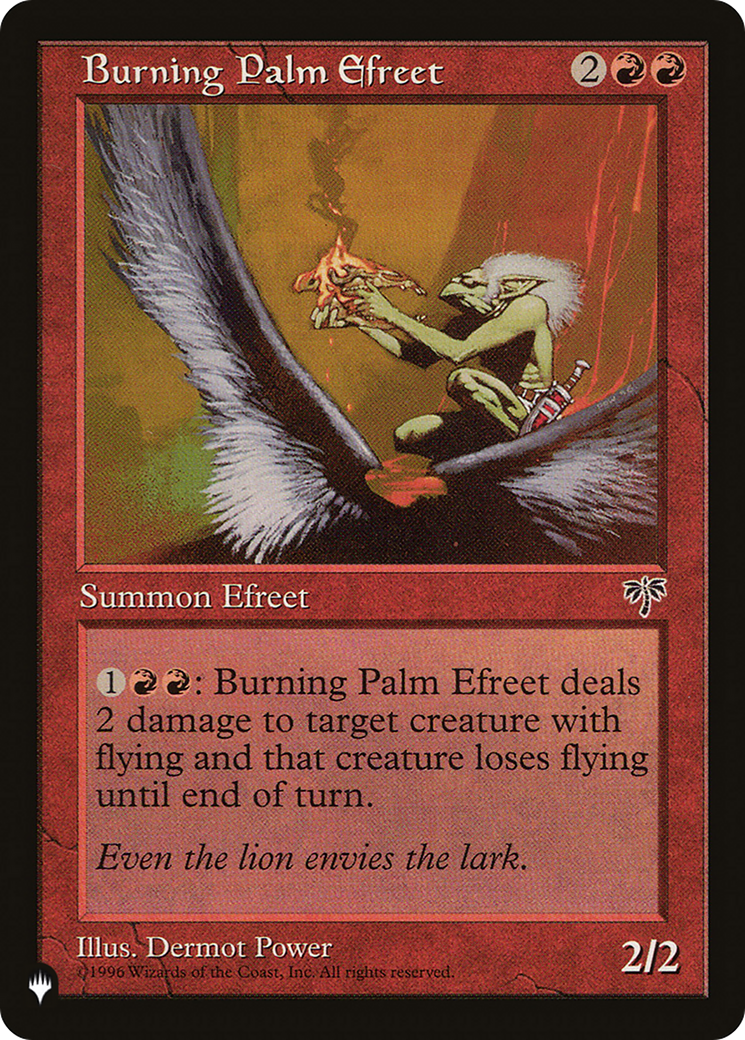 Burning Palm Efreet (Retro) (MIR-161) - The List