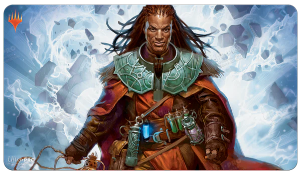 Commander 2019 Playmat Sevinne, the Chronolasm-Silver Goblin