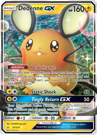 Dedenne GX (57) Holofoil - SM Unbroken Bonds