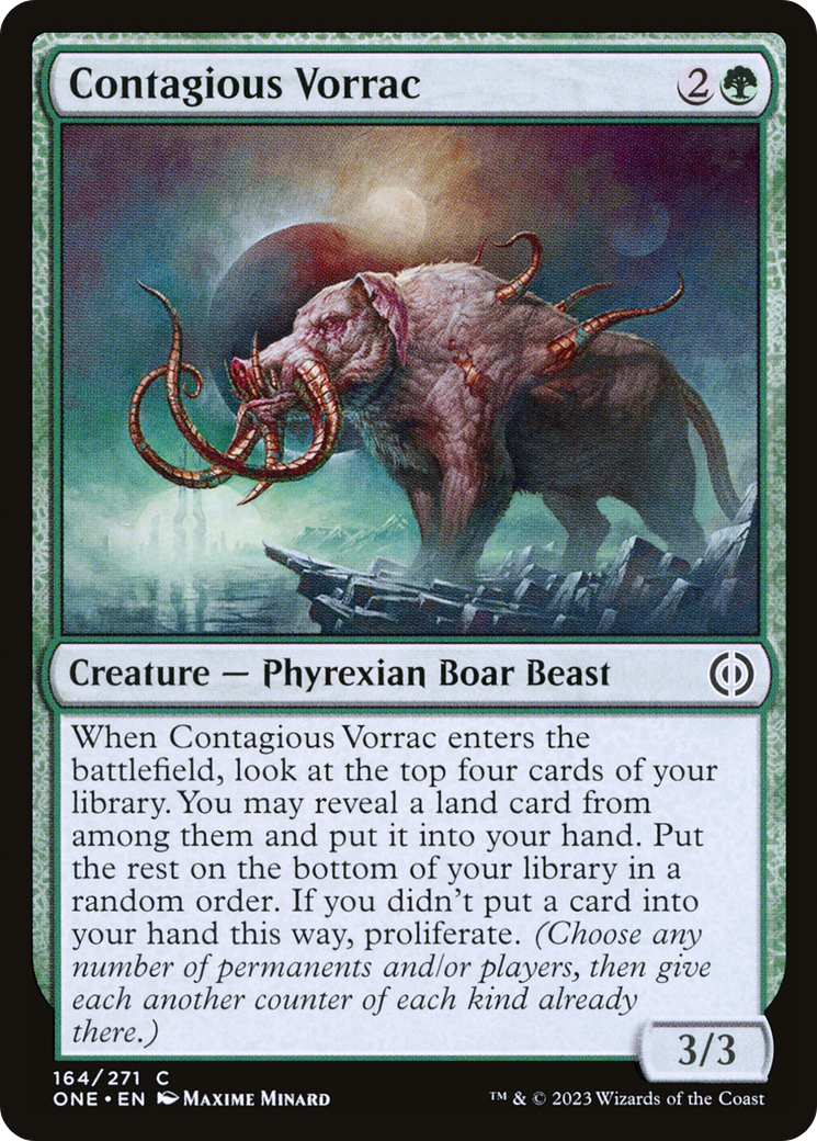 Contagious Vorrac (164) Foil - Phyrexia: All Will Be One