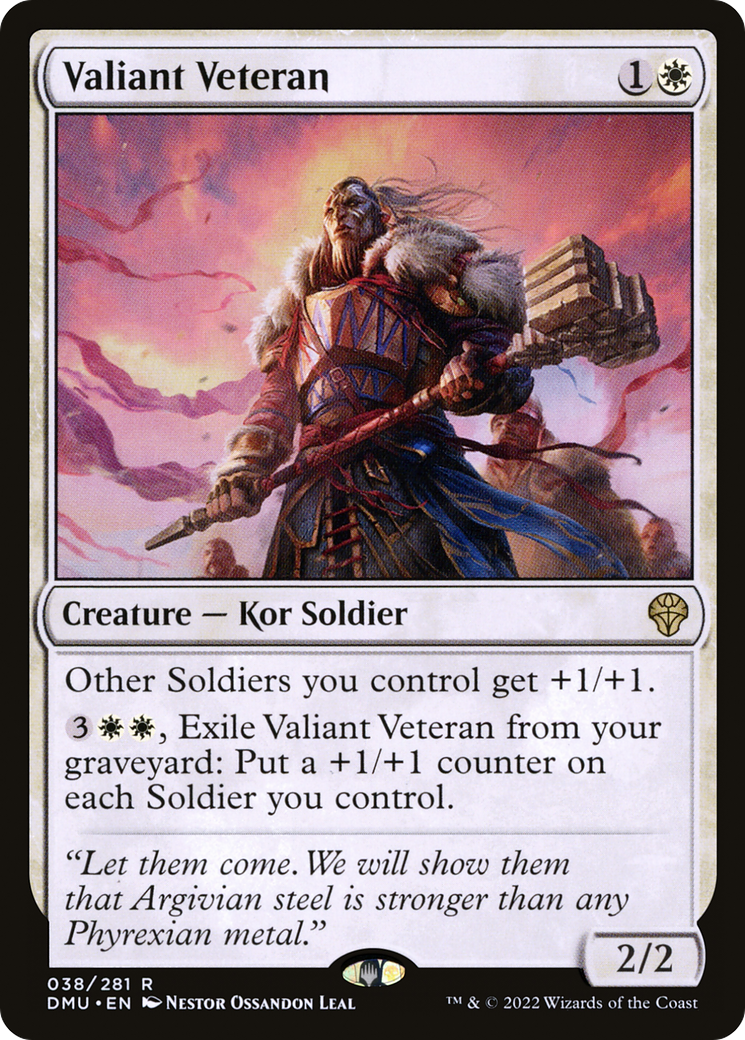 Valiant Veteran (038) Foil - Dominaria United