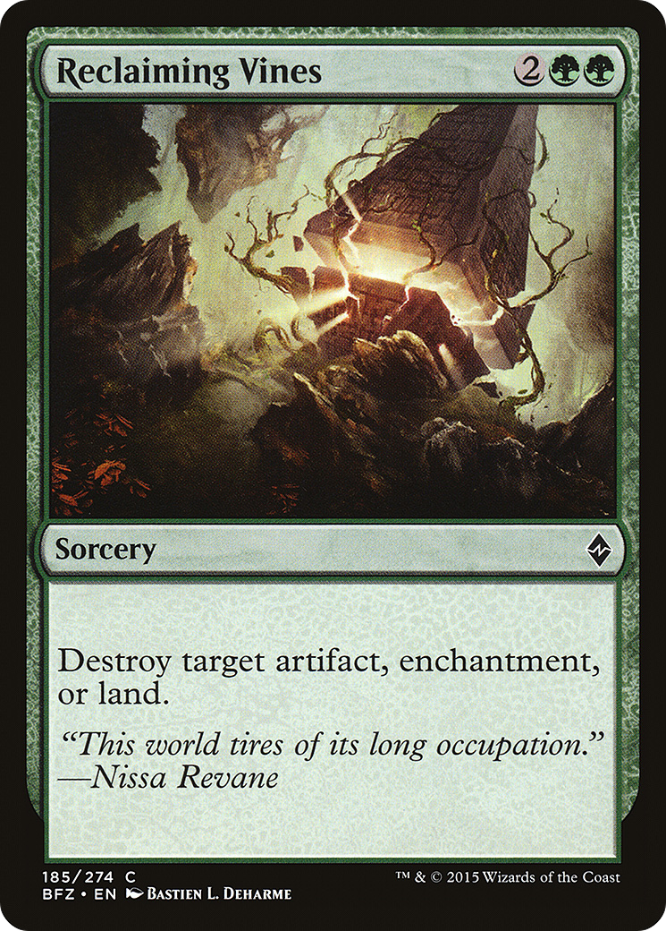 Reclaiming Vines (185) Foil - Battle for Zendikar