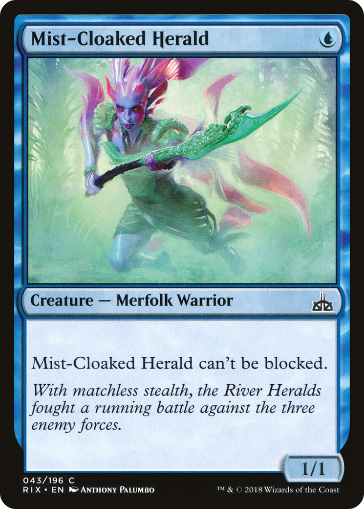Mist-Cloaked Herald (043) - Rivals of Ixalan