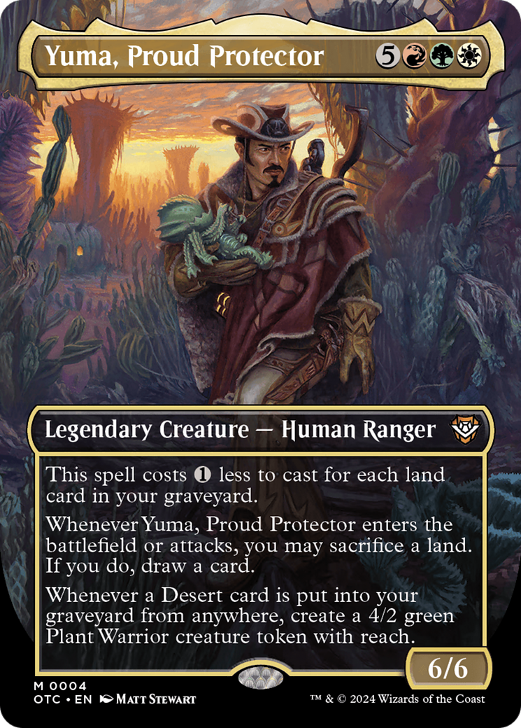 Yuma, Proud Protector (Borderless) (004) Foil - Outlaws of Thunder Junction Commander