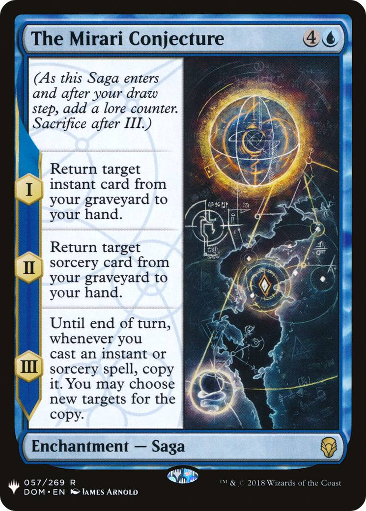 The Mirari Conjecture (DOM-57) - The List