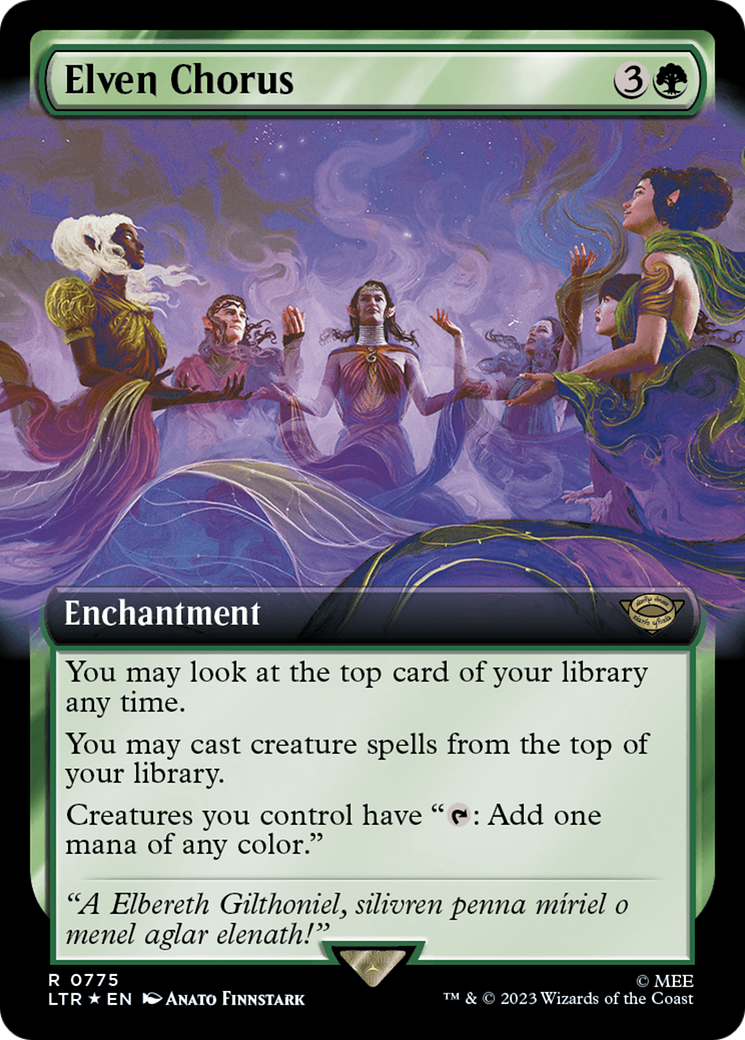 Elven Chorus (Extended Art) (775) Foil - The Lord of the Rings: Tales of Middle-earth