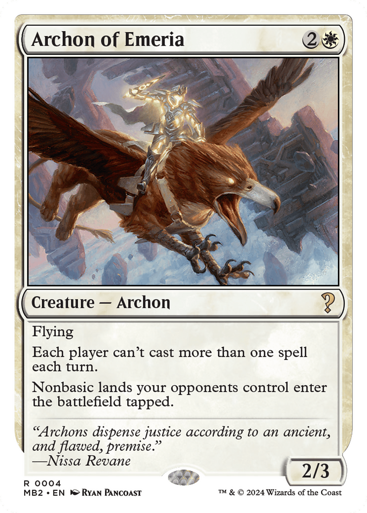 Archon of Emeria (White Border) (004) - Mystery Booster 2