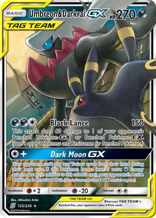 Umbreon & Darkrai GX (125) Holofoil - SM Unified Minds