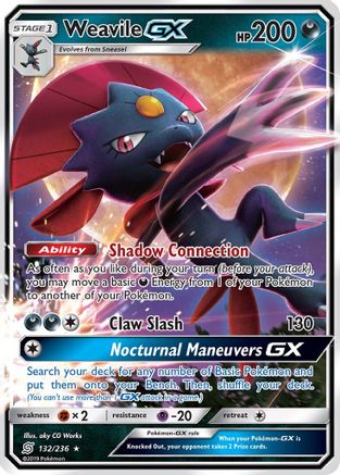 Weavile GX (132) Holofoil - SM Unified Minds