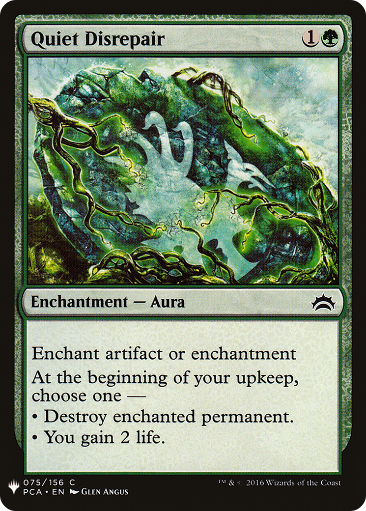 Quiet Disrepair (PCA-75) - The List