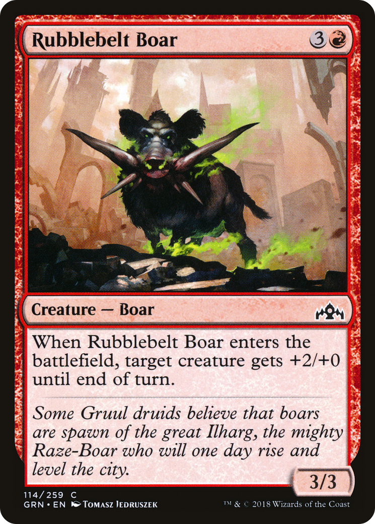 Rubblebelt Boar (114) Foil - Guilds of Ravnica