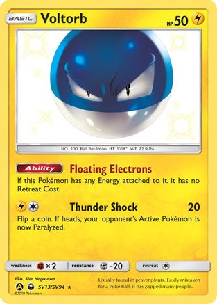 Voltorb (SV13) Holofoil - Hidden Fates Shiny Vault