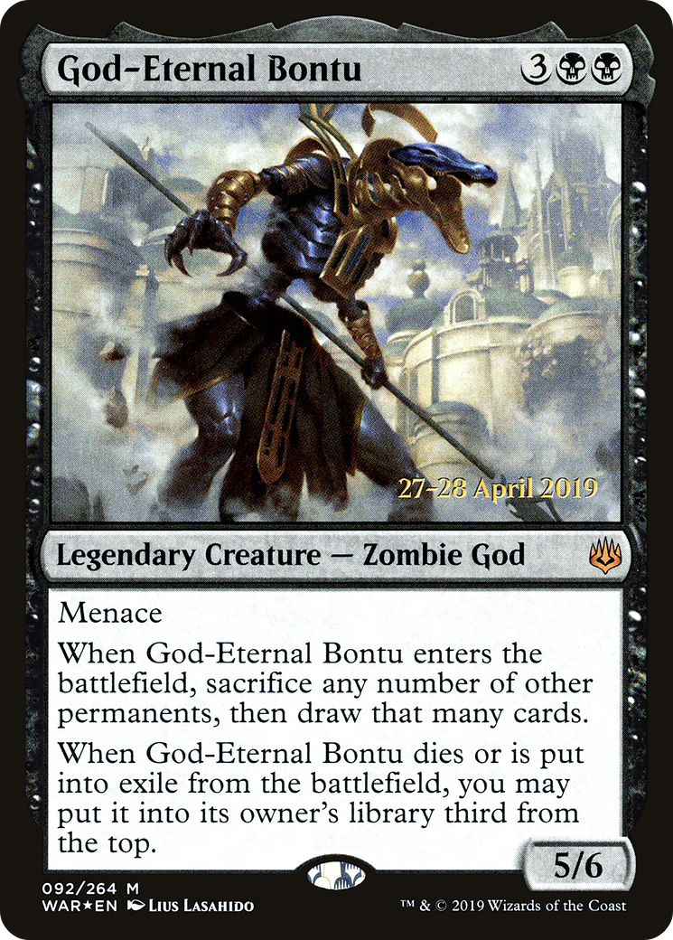 God-Eternal Bontu (92s) Foil - War of the Spark Promos