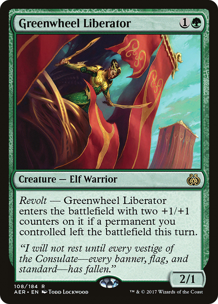 Greenwheel Liberator (108) Foil - Aether Revolt