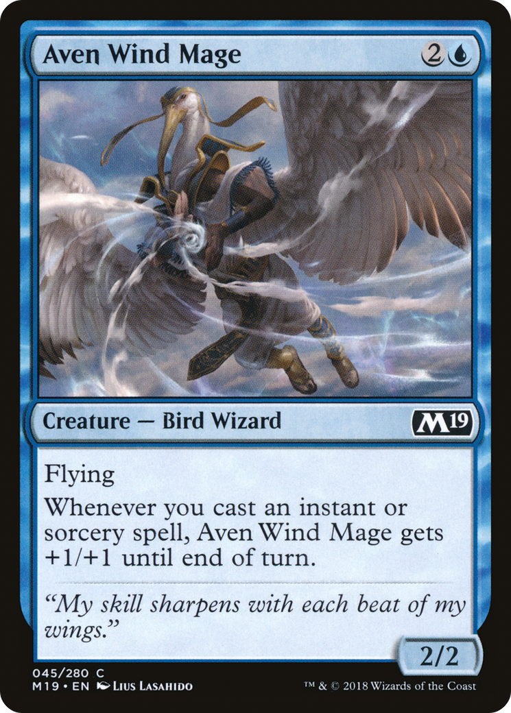 Aven Wind Mage (045) Foil - Core Set 2019