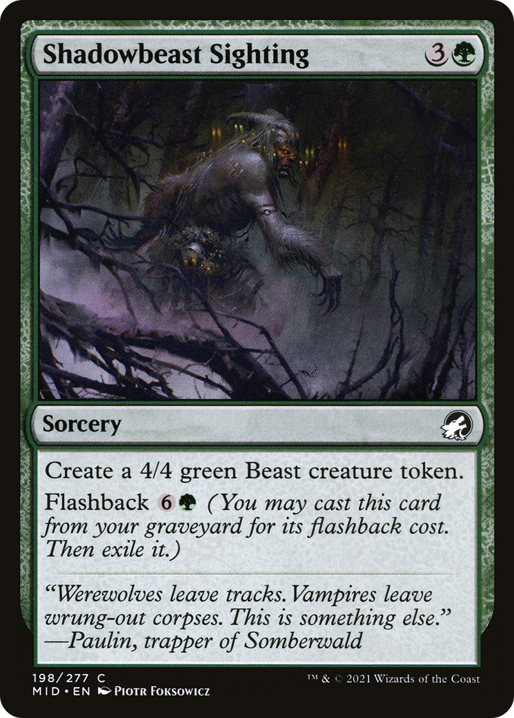 Shadowbeast Sighting (198) - Innistrad: Midnight Hunt