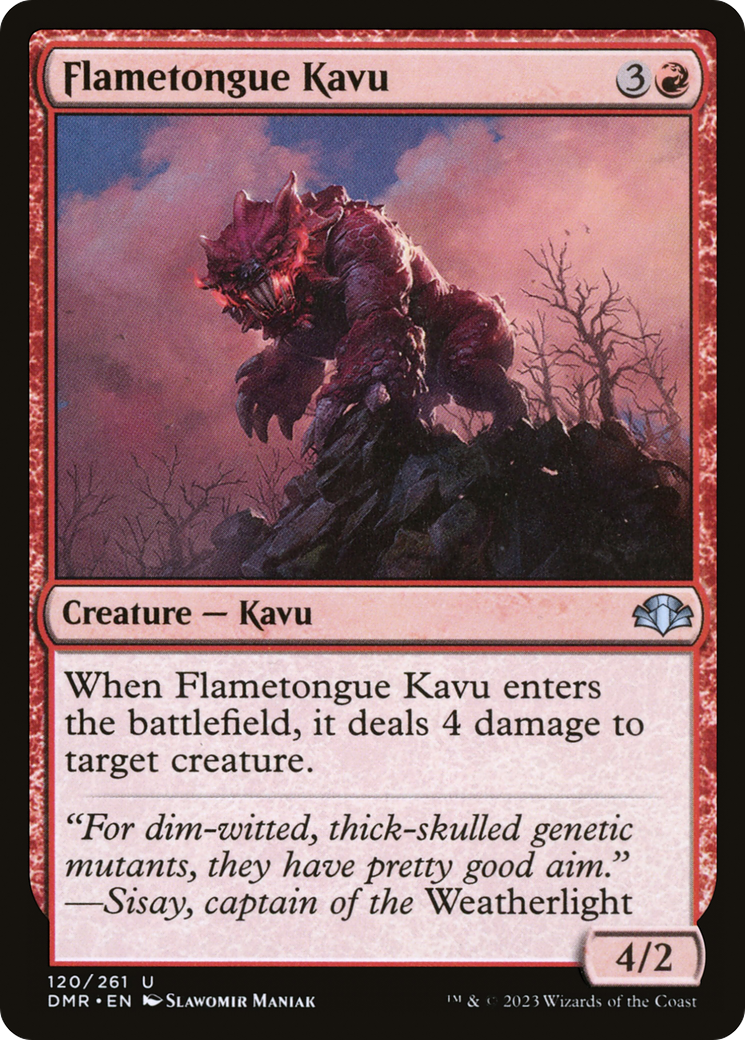 Flametongue Kavu (120) Foil - Dominaria Remastered