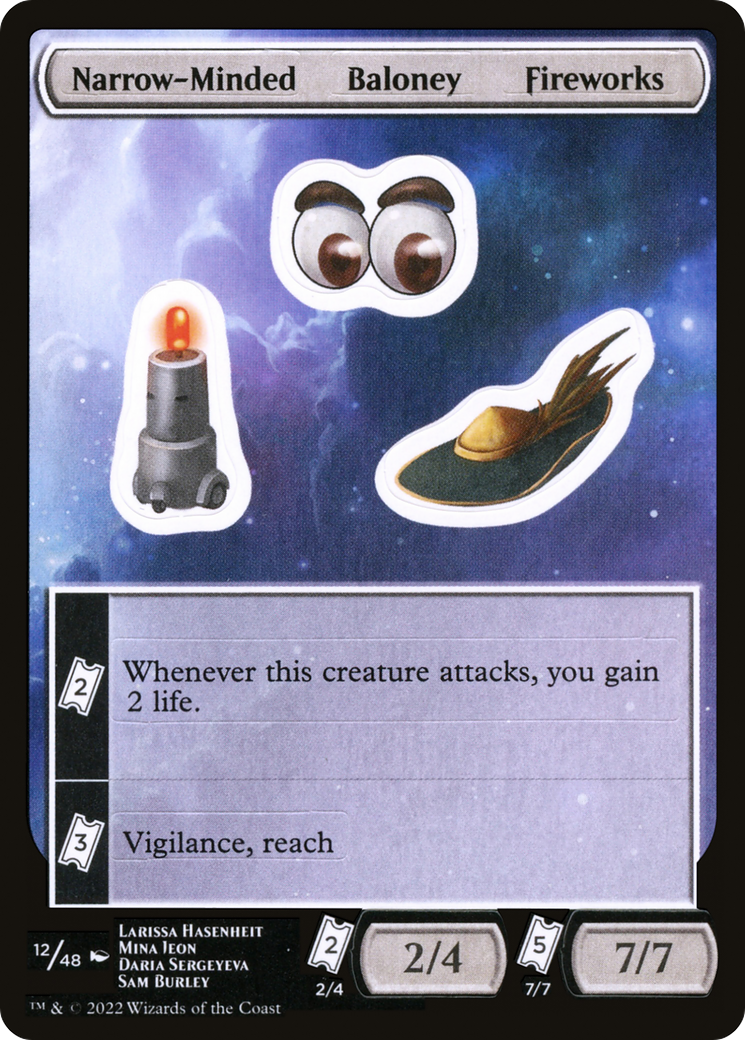 Narrow-Minded Baloney Fireworks (012) - Unfinity Sticker Sheets