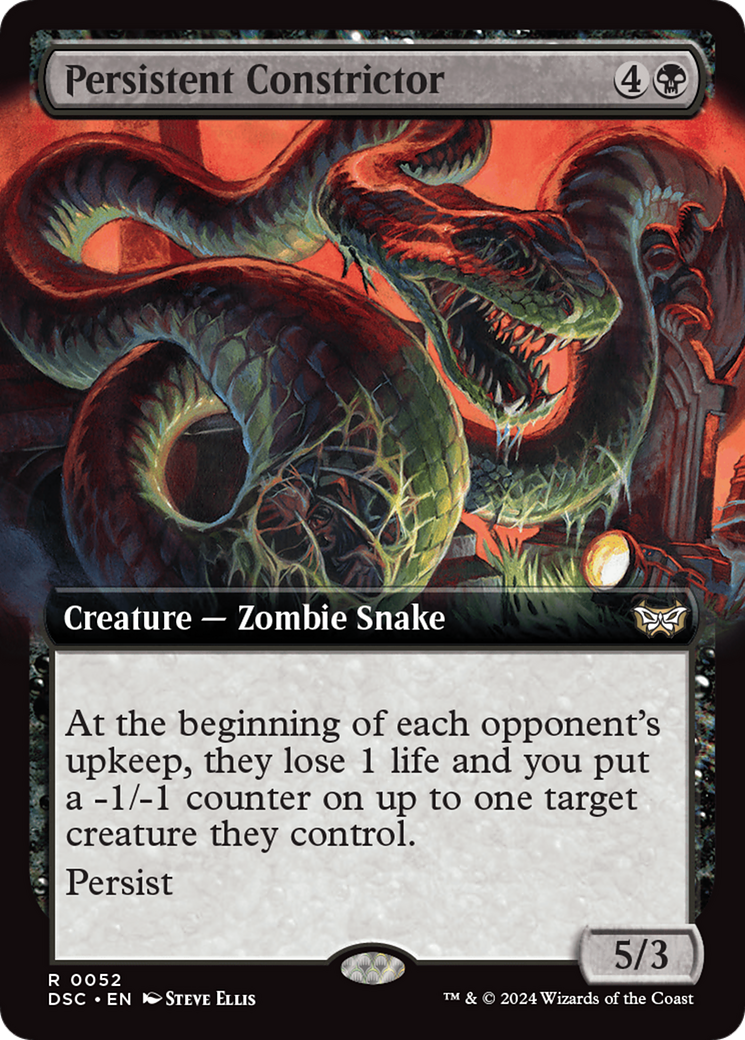 Persistent Constrictor (Extended Art) (052) - Duskmourn: House of Horror Commander