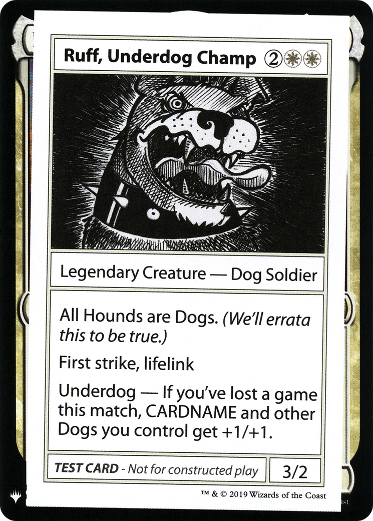 Ruff, Underdog Champ - Mystery Booster Playtest Cards 2019