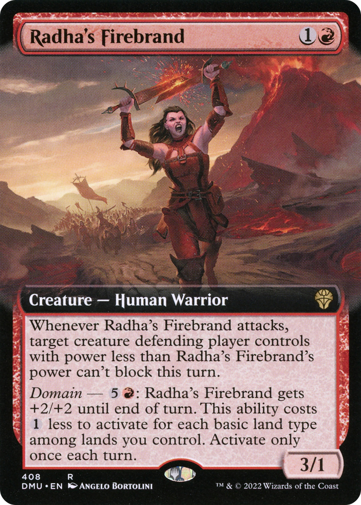 Radha's Firebrand (Extended Art) (408) - Dominaria United