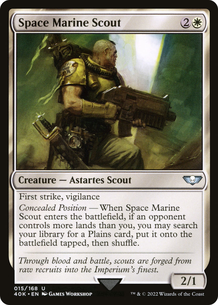 Space Marine Scout (015) - Warhammer 40,000 Commander