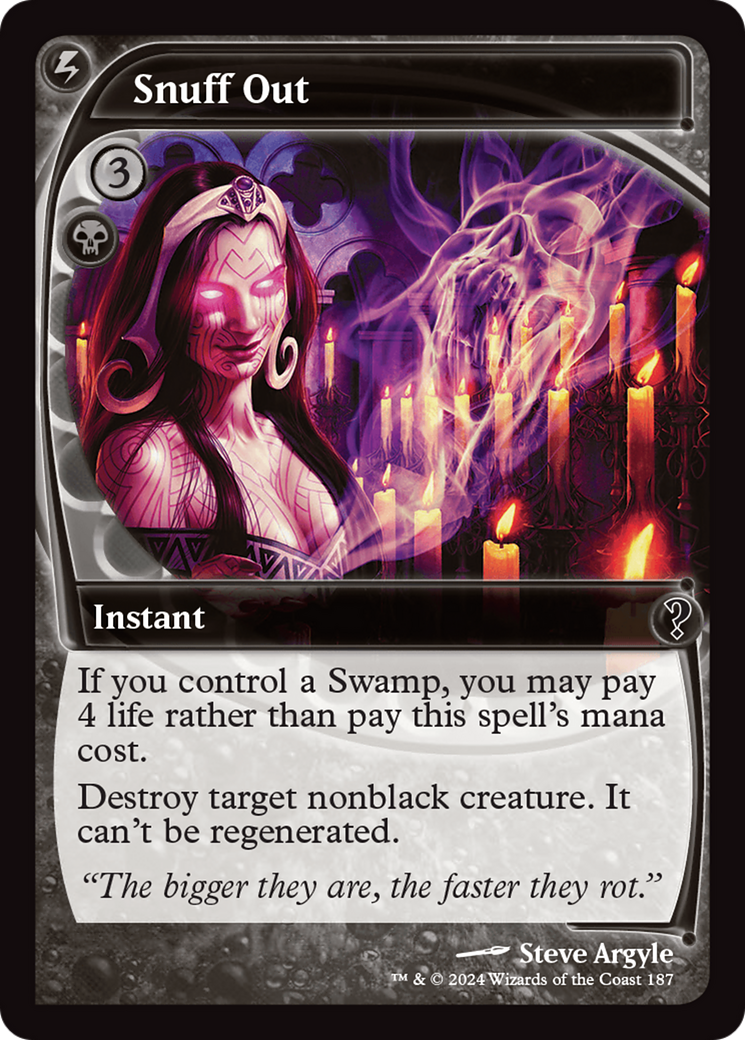 Snuff Out (Future Sight) (187) Foil - Mystery Booster 2