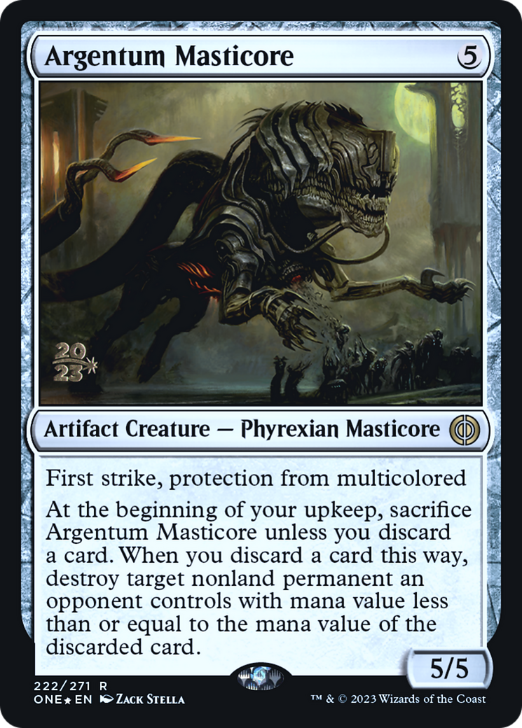 Argentum Masticore (222s) Foil - Phyrexia: All Will Be One Promos