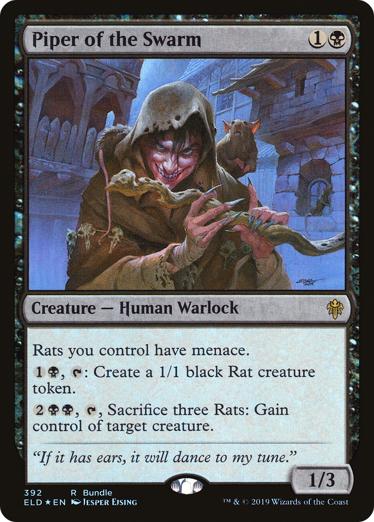 Piper of the Swarm (ELD Bundle) (392) Foil - Throne of Eldraine