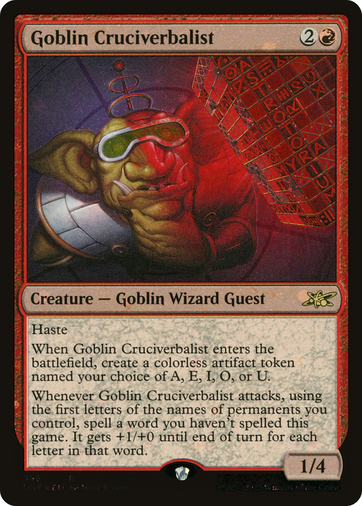 Goblin Cruciverbalist (396) Foil - Unfinity