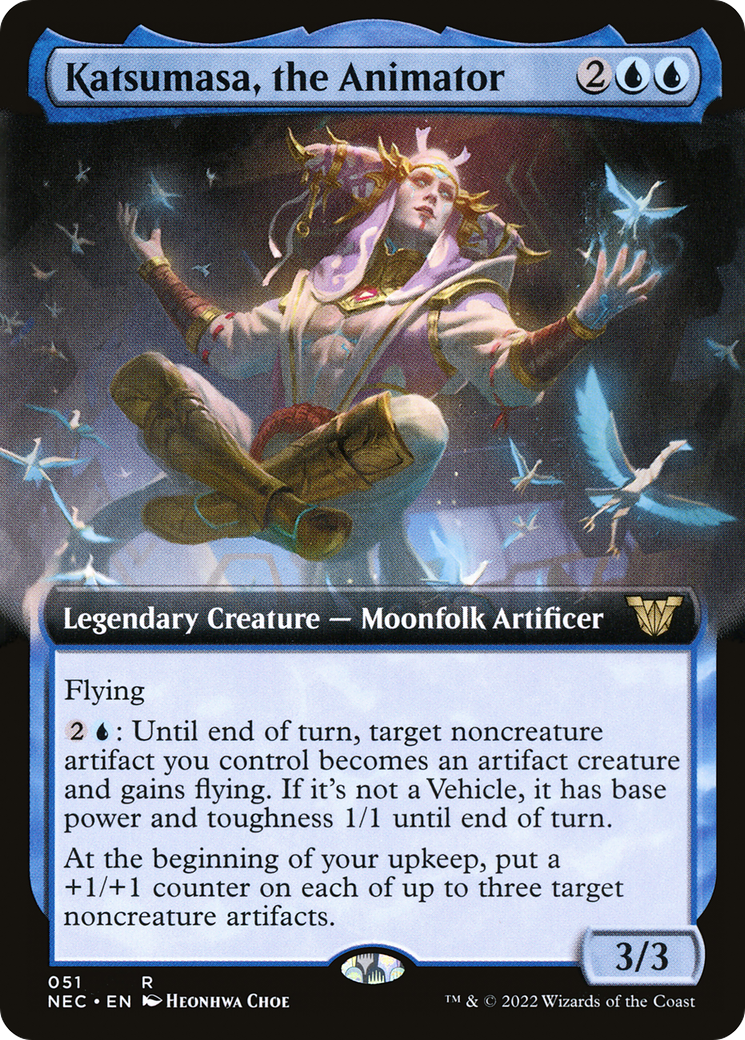 Katsumasa, the Animator (Extended Art) (051) - Neon Dynasty Commander
